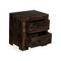 Mango Wood Walnut 52cm 2 Drawer Chest - Due 23rd September