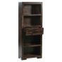 Mango Wood Walnut 65cm 1 Drawer Bookcase