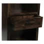 Mango Wood Walnut 65cm 1 Drawer Bookcase