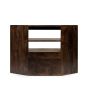 Mango Wood Walnut 85cm Corner TV Unit