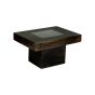 Mango Wood Walnut 85cm Glass Topped Coffee Table