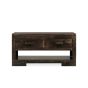 Mango Wood Walnut 90cm 2 Drawer Coffee Table