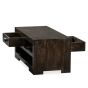 Mango Wood Walnut 90cm 2 Drawer Coffee Table