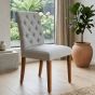 Milan Button Fabric Dining Chair