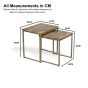Industrial Gold Nest of Tables
