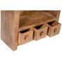 Oak Dakota Mango Wood 76cm 3 Drawer Bookcase