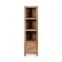 Oak Dakota Mango Wood Slim Drawer 40cm Bookcase