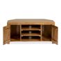 Oak Stain Dakota Mango Wood 120cm Corner TV Unit