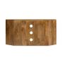 Oak Stain Dakota Mango Wood 120cm Corner TV Unit
