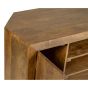 Oak Stain Dakota Mango Wood 120cm Corner TV Unit