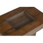 Oak Stain Dakota Mango Wood 85cm Pebble Coffee Table