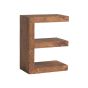 Oak Stain Dakota Mango Wood E Shaped Side Table - Due 11th September
