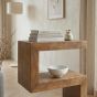 Oak Stain Dakota Mango Wood S Shaped Side Table