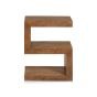 Oak Stain Dakota Mango Wood S Shaped Side Table