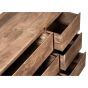 Oak Stain Scandi Mango 115cm 6 Drawer Sideboard - In Stock