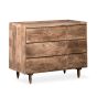 Oak Stain Scandi Mango 115cm 6 Drawer Sideboard - In Stock