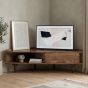 Oak Stain Scandi Mango 120cm Corner TV Unit - In Stock