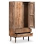 Oak Stain Scandi Mango 2 Drawer Wardrobe - In Stock