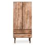 Oak Stain Scandi Mango 2 Drawer Wardrobe - In Stock