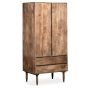 Oak Stain Scandi Mango 2 Drawer Wardrobe - In Stock