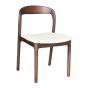 Stackable Oslo Cream Boucle Dark Leg Dining Chair - Due 14th September