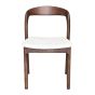 Stackable Oslo Cream Boucle Dark Leg Dining Chair - Due 14th September