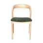 Stackable Oslo Green Velvet Light Leg Dining Chair - Due 14th September