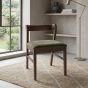 Oslo Green Velvet Oak Dining Chair