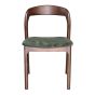 Stackable Oslo Green Velvet Dark Leg Dining Chair - Due 14th September