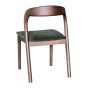Stackable Oslo Green Velvet Dark Leg Dining Chair - Due 14th September