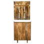Scandi Mango Shoe Cupboard & Key Holder/Coat Rack
