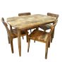Scandi Mango 130cm Dining Table and 4 Scandi Mango Chairs