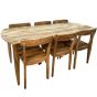 Scandi Mango 190cm Dining Table and 6 Scandi Mango Chairs