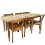 Scandi Mango 190cm Dining Table and 6 scandi mango chairs