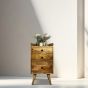 Light Retro Chic 40cm Storage Unit with Handles - In Stock 