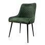 Ex Display Green Henley Velvet Leather Chair (T501)