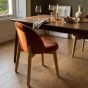 Zena CRIB5 Oak Chair - Orange Rust/Light Leg