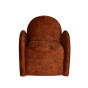 Rust Orange Velvet Easy Chair