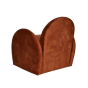 Rust Orange Velvet Easy Chair