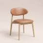 Scandi Tan Faux Leather Oak Dining Chair