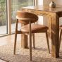 Scandi Tan Faux Leather Oak Dining Chair