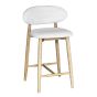 Scandi Cream Boucle CRIB 5 Bar Stool - Light Leg - Due 31st September