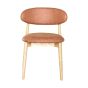 Scandi Tan Faux Leather Oak Dining Chair - Due 18th September