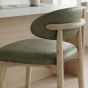 Scandi Green Faux Leather CRIB 5 Bar Stool - Light Leg - Due 16th October