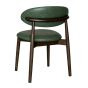 Scandi Green Faux Leather CRIB 5 Dining Chair - Dark Leg - Due 31st September