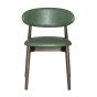 Scandi Green Faux Leather CRIB 5 Dining Chair - Dark Leg - Due 31st September