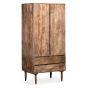 Oak Stain Scandi Mango 2 Drawer Wardrobe