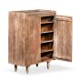 Oak Stain Scandi Mango 78cm Shoe Cupboard