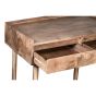 Oak Stain Scandi Mango 90cm 2 Drawer Console Table