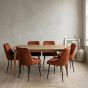 Scandi Mango 190cm Dining Table & 6 Henley Velvet Dining Chairs (6 Colours) - In Stock